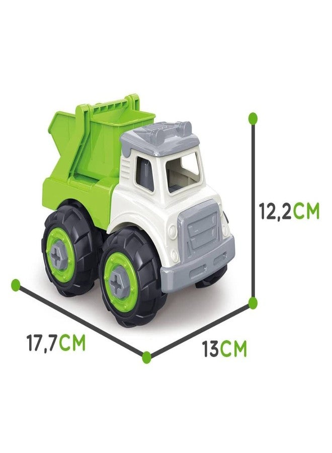 FUN FRY Unbreakable Assembly Toys for Kids, Children's Green DIY Big Size Truck Vehicle Toy Assembly kit Truck Building kit Unbreakable Engineer Vehicle (3-6 Years) Green - Image 5